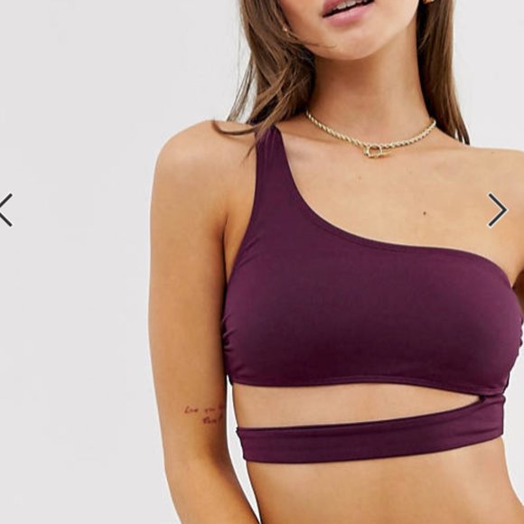 New Look Other - NWOT Top New Look cut out one shoulder bikini top in dark purple US 2